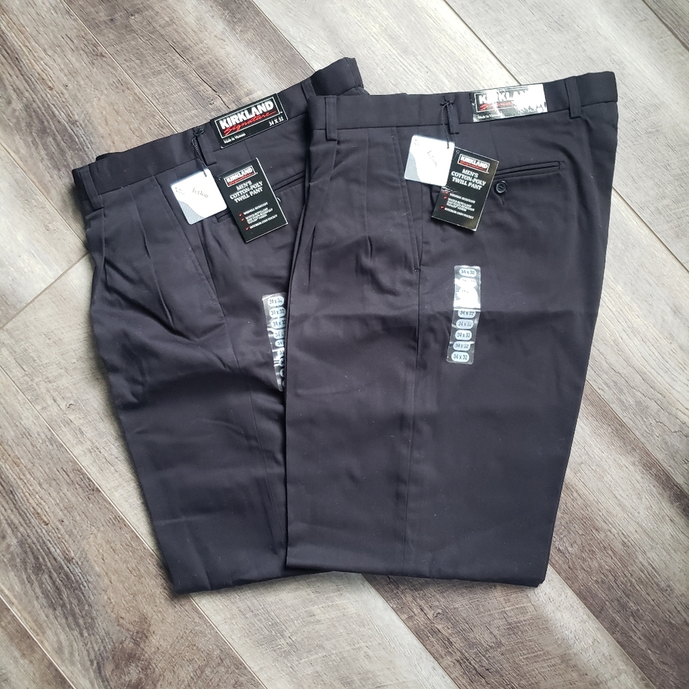 Mens lot of kirkland signature pants nwt size 34/32